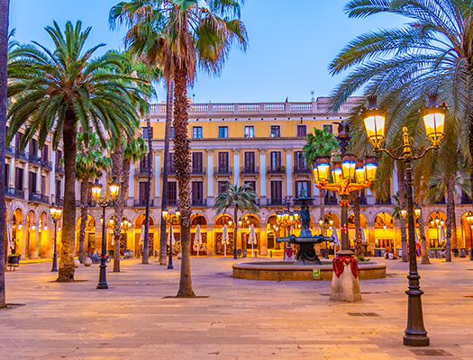 Plaza Real in Barcelona.